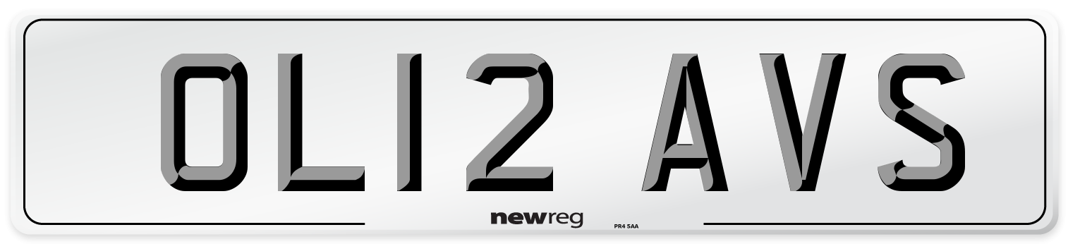 OL12 AVS Number Plate from New Reg